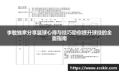 李敏独家分享篮球心得与技巧助你提升球技的全面指南